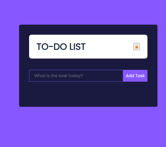 React To-do List Project Screenshot