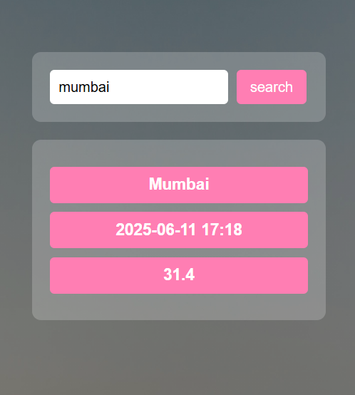 Weather App Project Screenshot